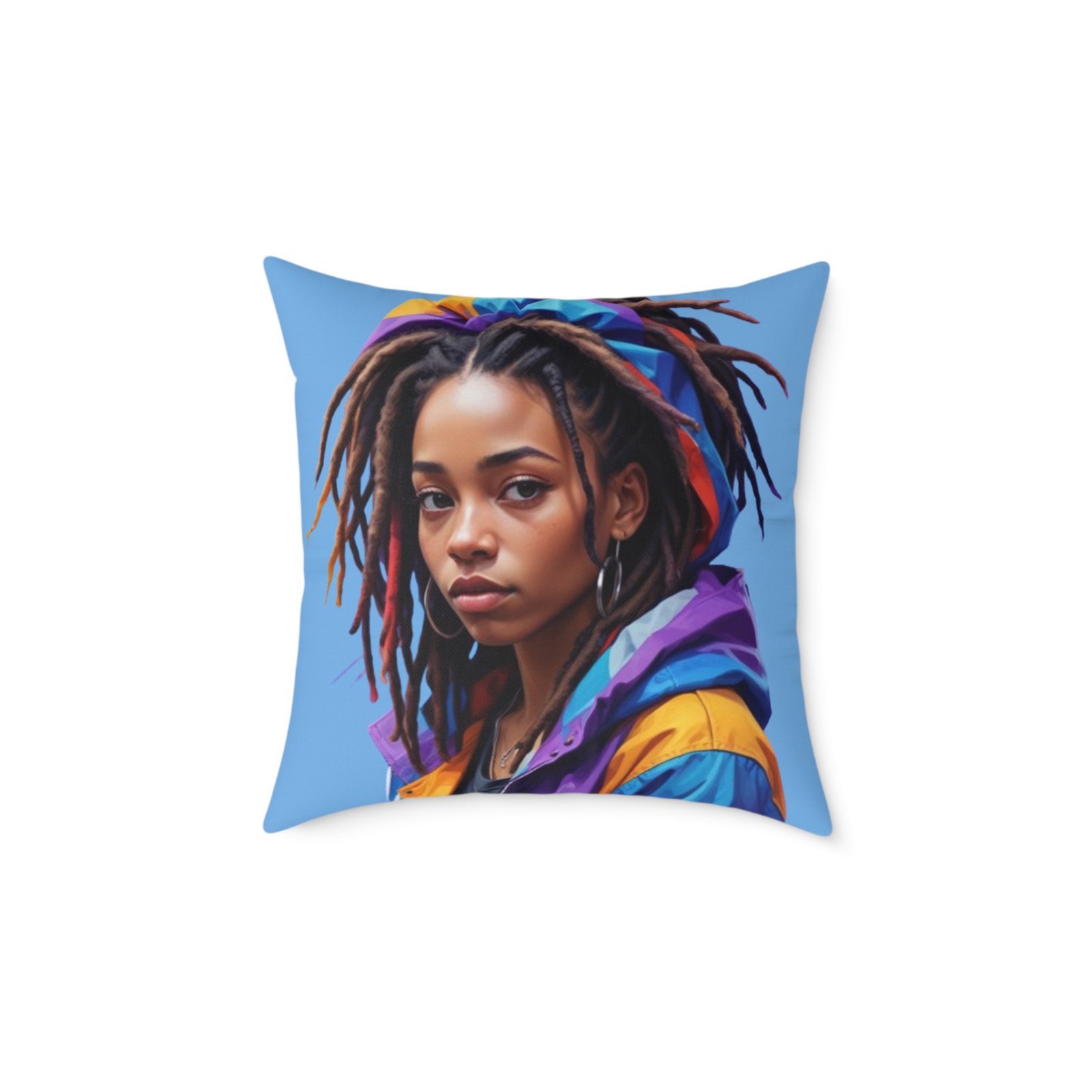 Zara Square Poly Canvas Pillow - Image 9
