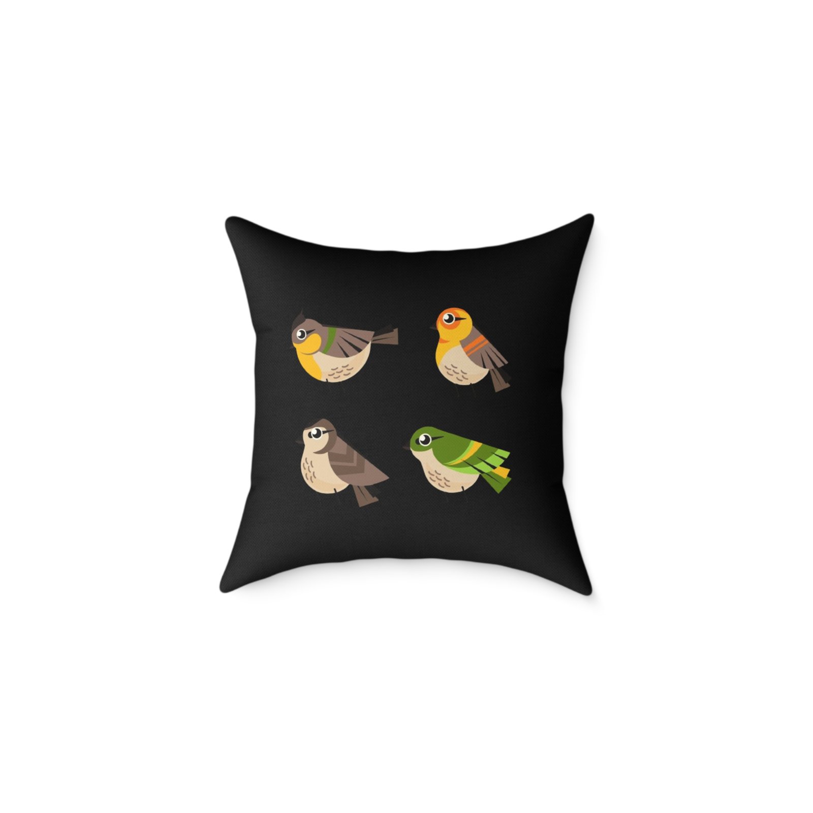 Bird Design Square Poly Canvas Pillow - Image 5