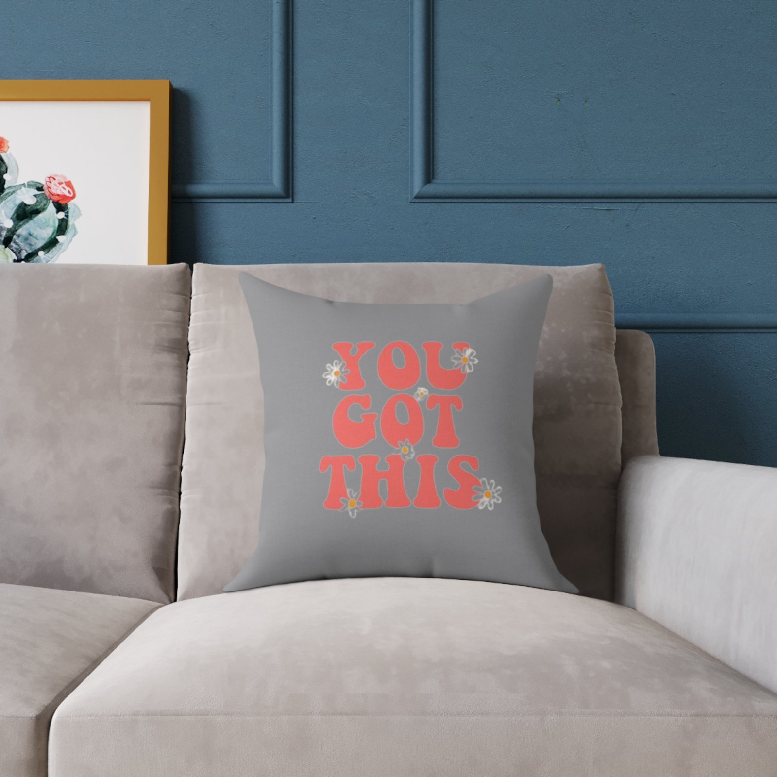 Positivity Self Help Square Poly Canvas Pillow - Image 3