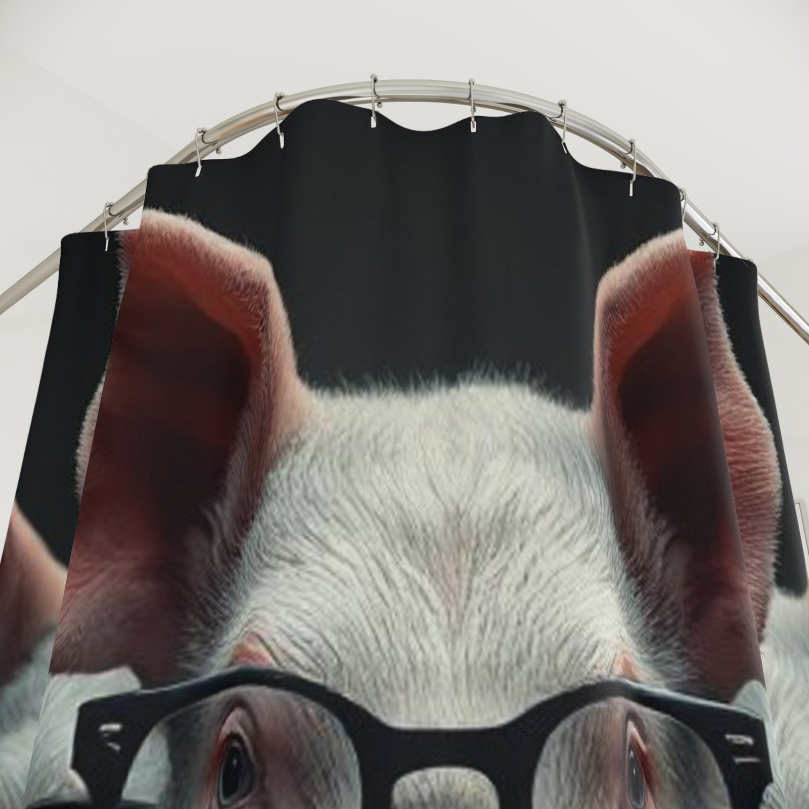 Pig Shower Curtain, Unique Bathroom Decor, Reptile Lovers Gift, Fun Home Accessories, Quirky Bathroom Style - Image 2