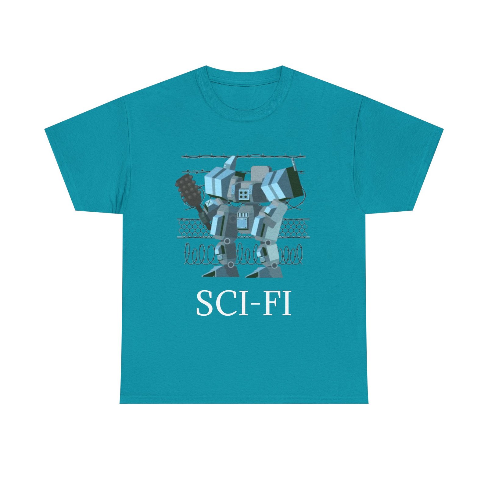 Sci-Fi Robot Futuristic Tee, Unisex Cotton T-Shirt, Geeky Clothing, Perfect Gift for Sci-Fi Lovers, Casual Wear, Unique Graphic Tee - Image 41