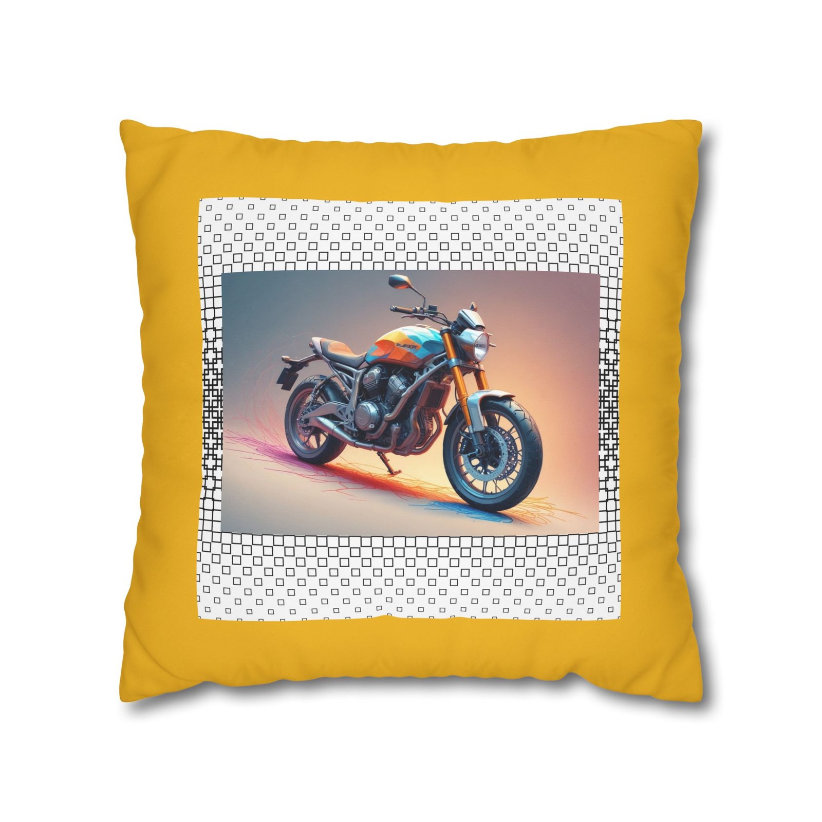 Scrambling Bikes Square Poly Canvas Pillowcase - Image 9
