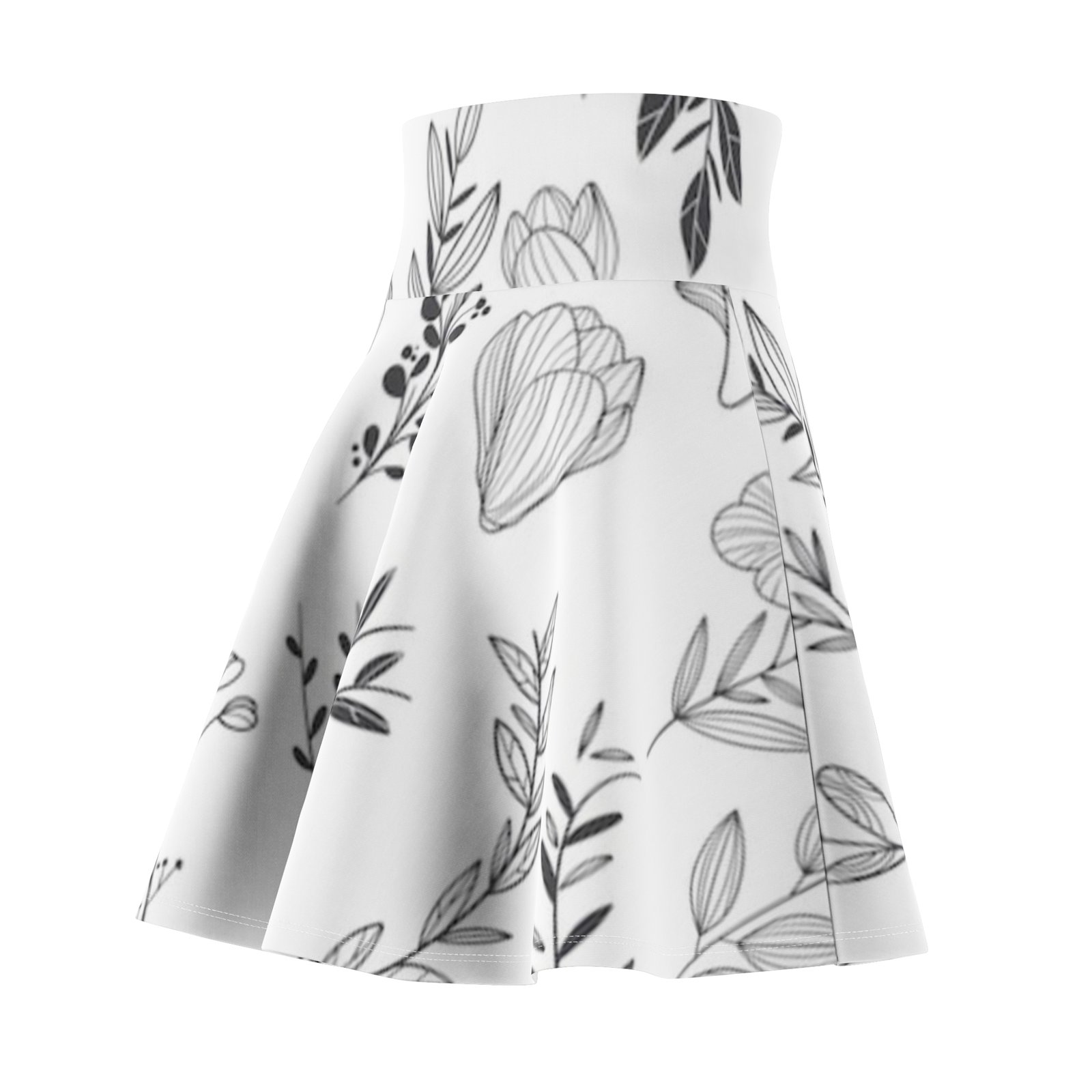 Print Women's Skater Skirt - Boho Chic Style for Spring & Summer - Image 4