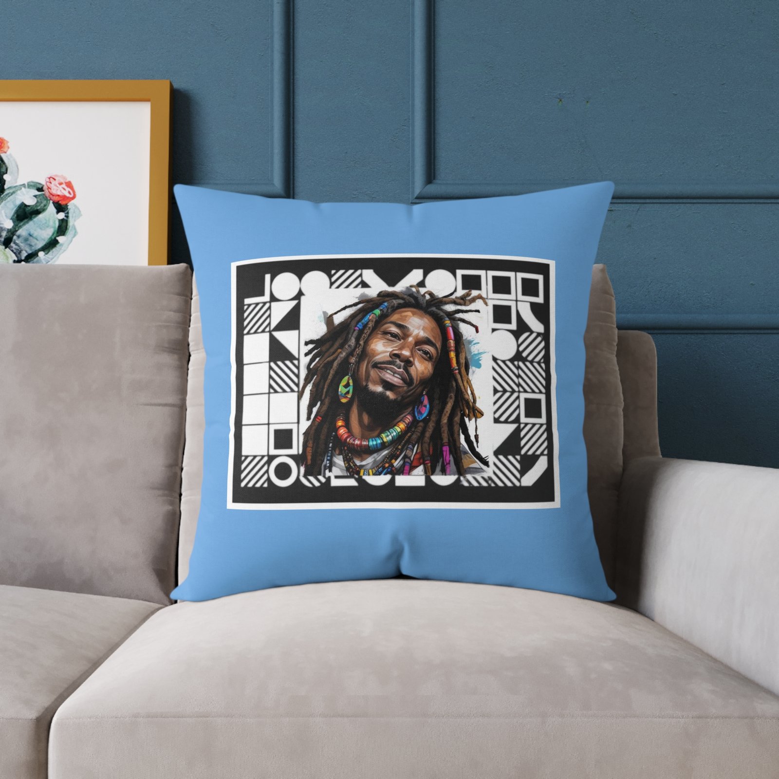 Rastafarian Square Poly Canvas Pillow - Image 15