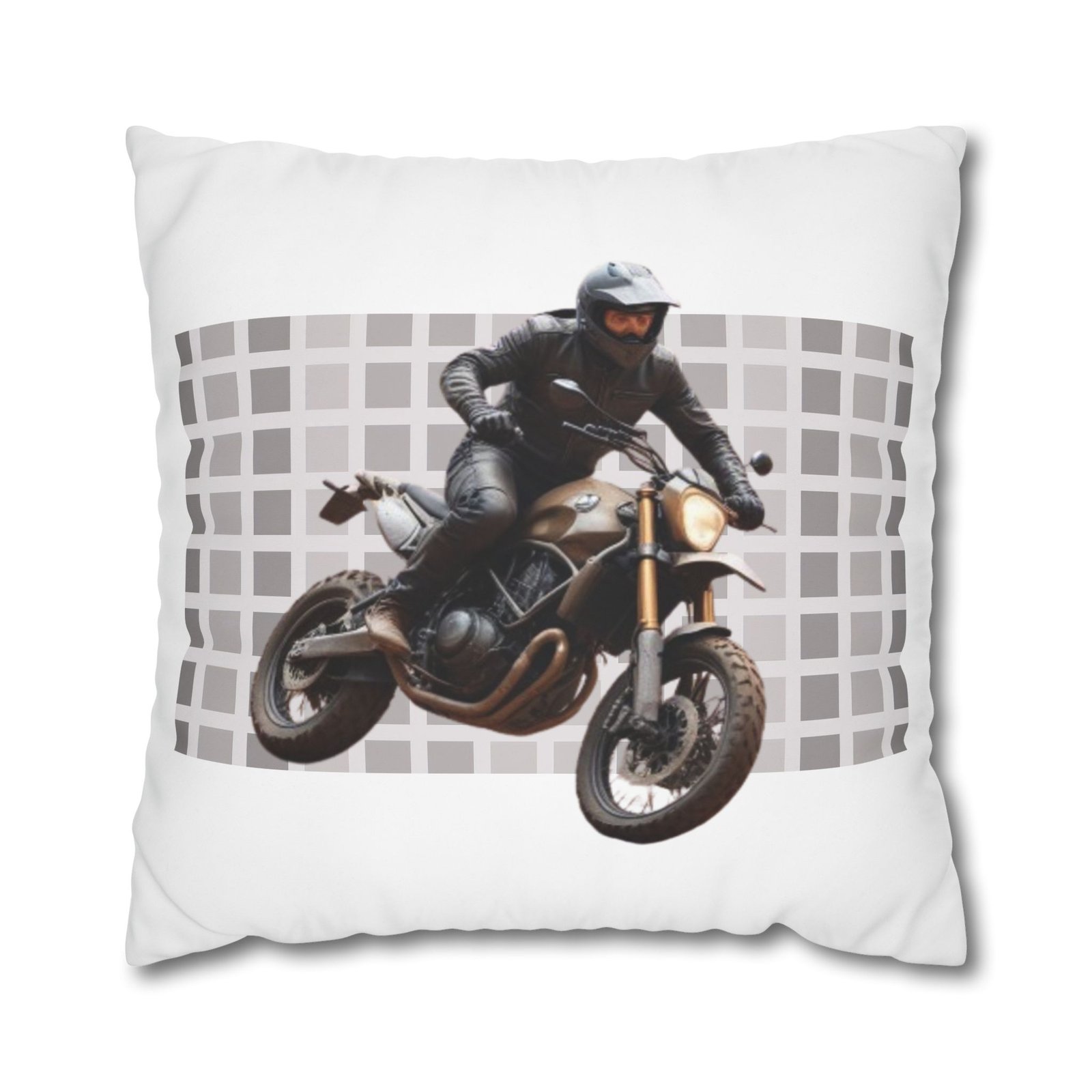 Scrambling Bikes Square Poly Canvas Pillowcase - Image 17