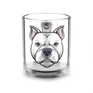Bull Terrier Glass Mug, Pet Lover's Gift, Cute Beverage Container, Dog-Themed Coffee Mug, Perfect for Dog Owners