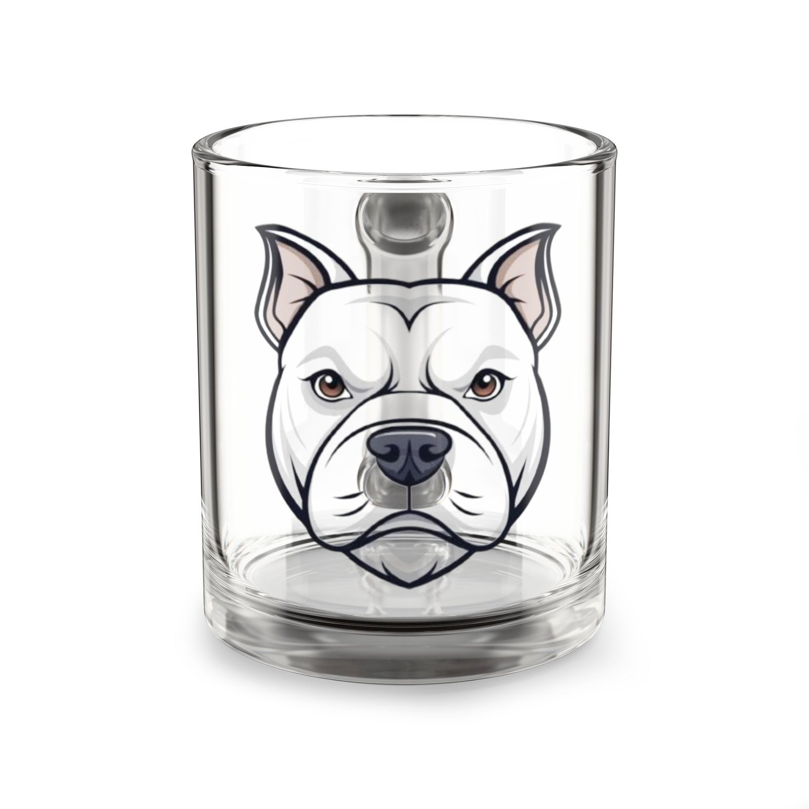 Bull Terrier Glass Mug, Pet Lover's Gift, Cute Beverage Container, Dog-Themed Coffee Mug, Perfect for Dog Owners