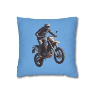 Scrambling Bikes Square Poly Canvas Pillowcase