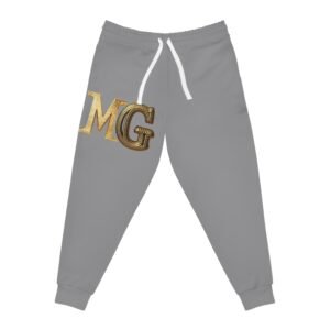 Athletic Joggers with MG Design, Comfortable Jogging Pants, Sportswear Gift, Activewear, Fitness Apparel, Red Joggers