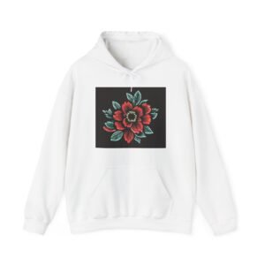Skull Roses Tattoo Flowers Hoodie, Gothic Sweatshirt, Edgy Pullover, Dark Floral