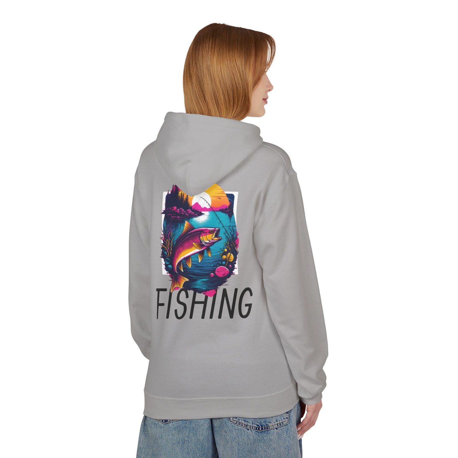 Fishing Adventure Water Sport Fleece Hoodie | Perfect Gift for Anglers, Outdoor Enthusiasts, Fishing Trips, Birthdays, and Summer - Image 8