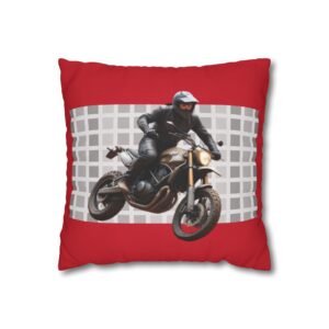 Scrambling Bikes Square Poly Canvas Pillowcase