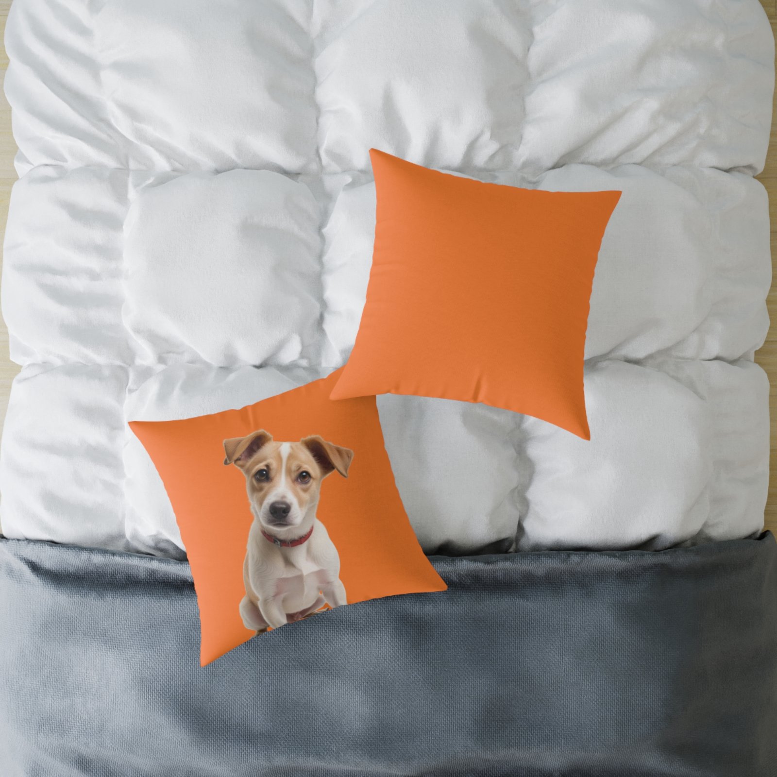Jack Russell Square Poly Canvas Pillow - Image 12