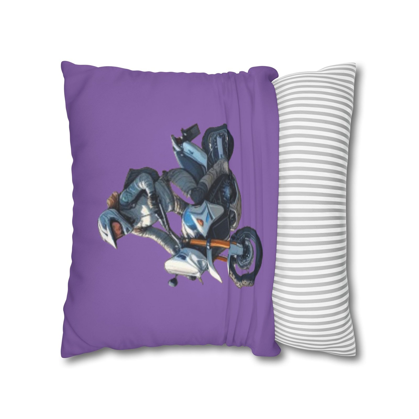 Scrambling Bikes Square Poly Canvas Pillowcase - Image 10