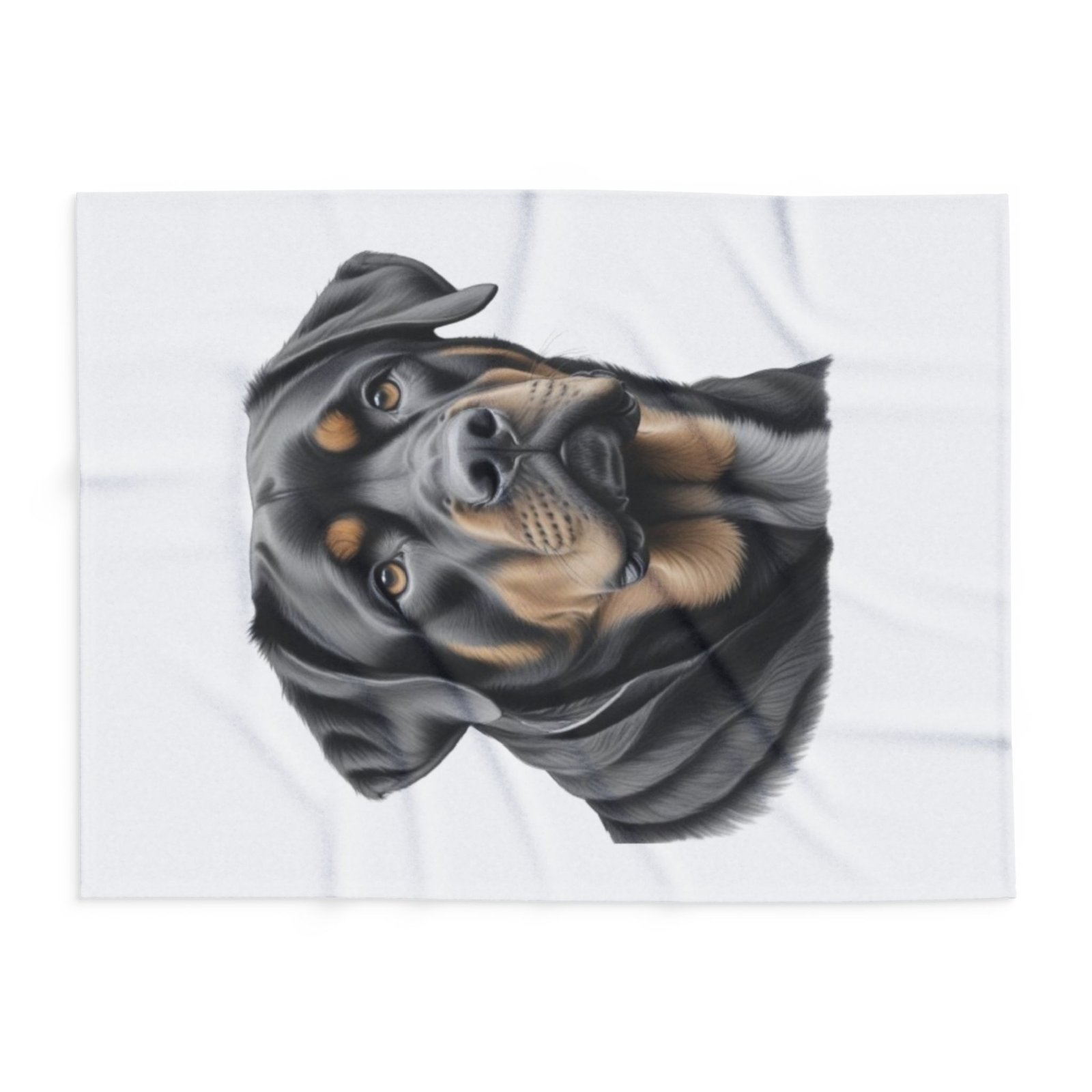 Rottweiller Puppy Arctic Fleece Blanket 08 - Image 10