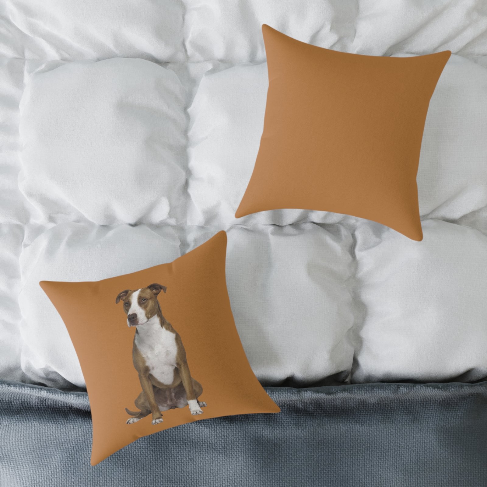 Staffordshire Bull Terrier Square Poly Canvas Pillow - Image 8