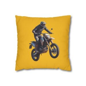 Scrambling Bikes Square Poly Canvas Pillowcase