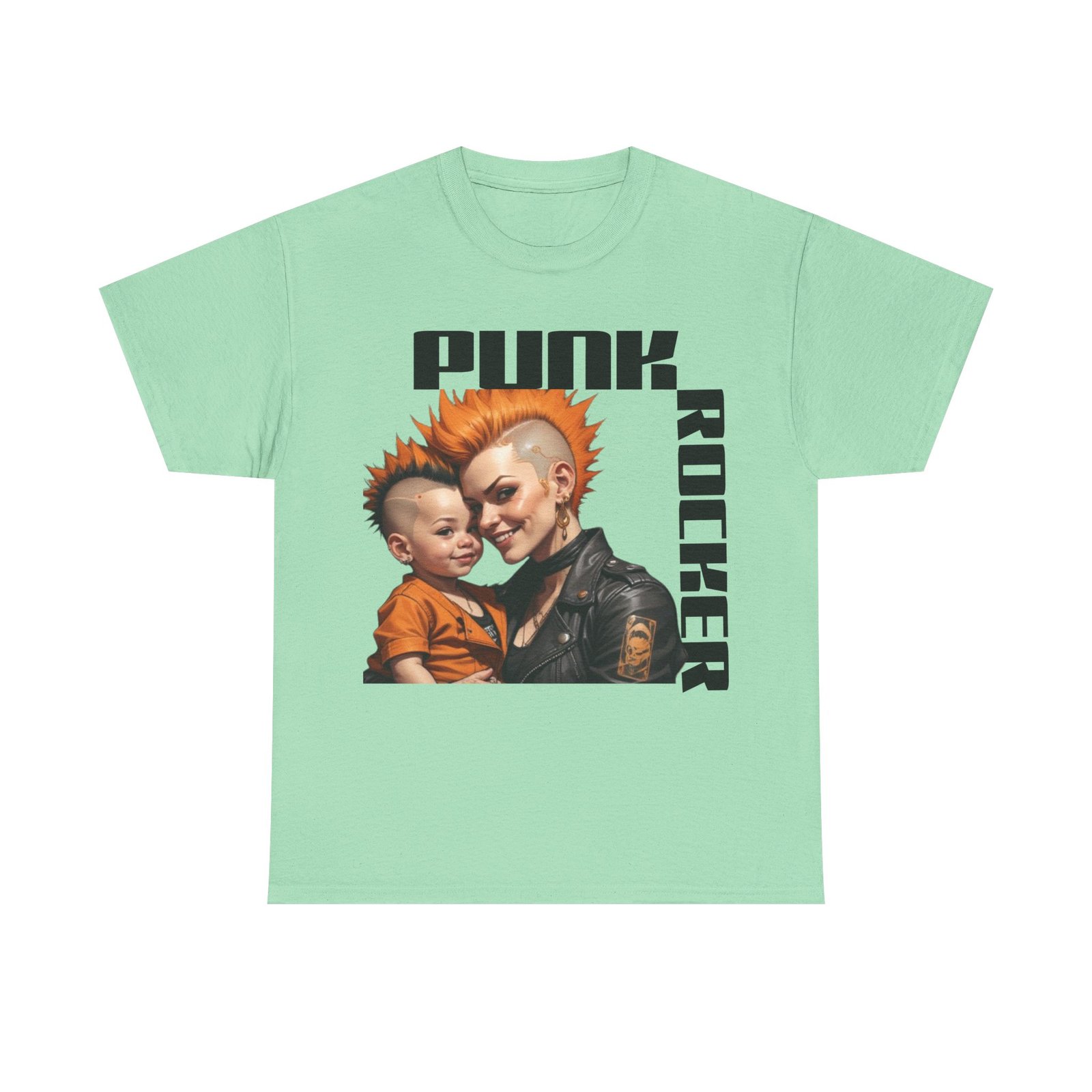 Punk Mother Daughter Father Son Grandparents Grandkids Matching Unisex Heavy Cotton Tee - Image 45