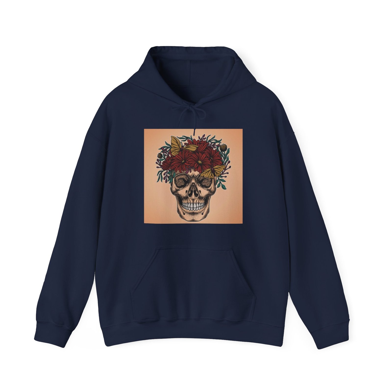 Skull Roses Tattoo Flowers Hoodie, Gothic Sweatshirt, Edgy Pullover, Dark Floral - Image 53