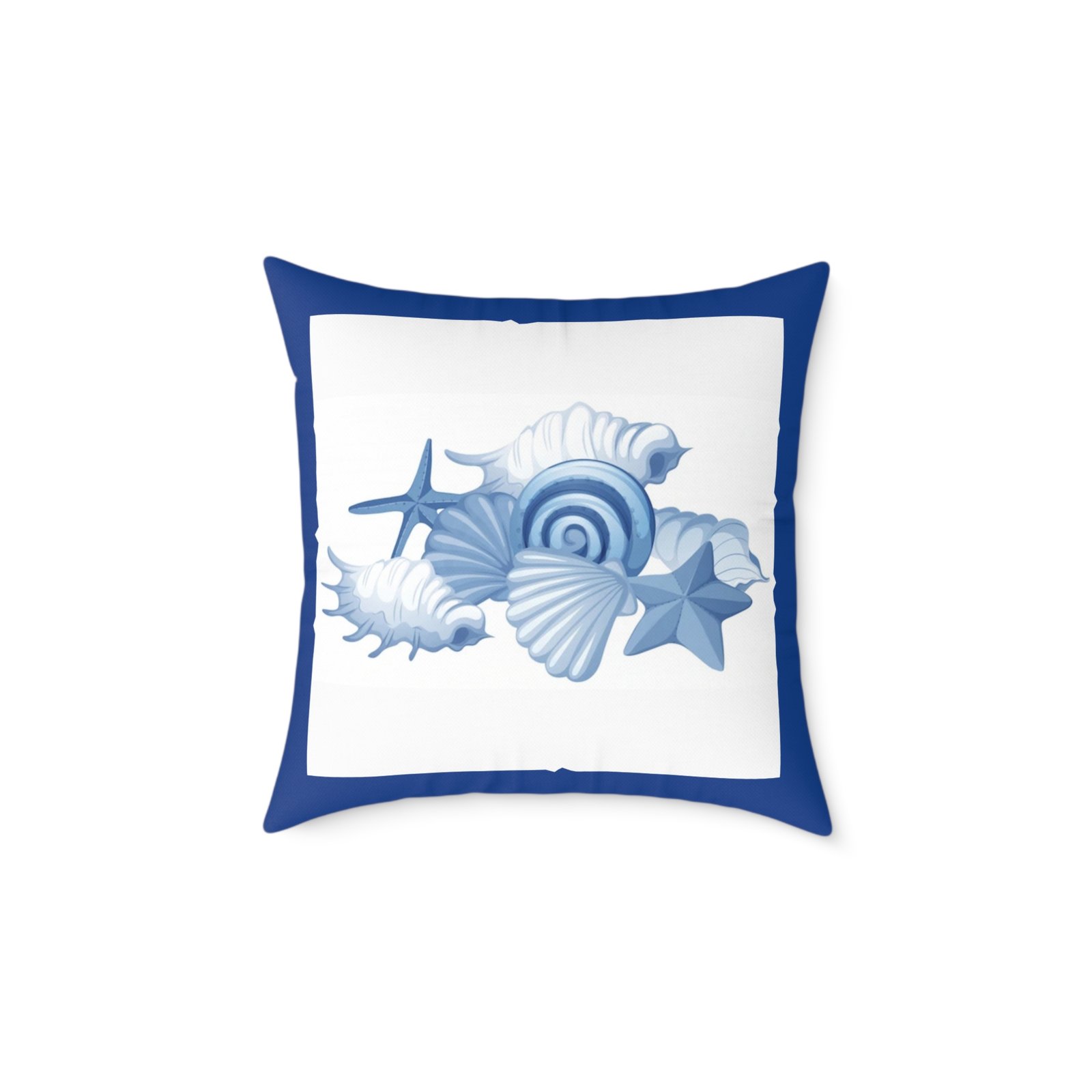 Sea shells Seaside Beach Square Poly Canvas Pillow 08 - Image 9