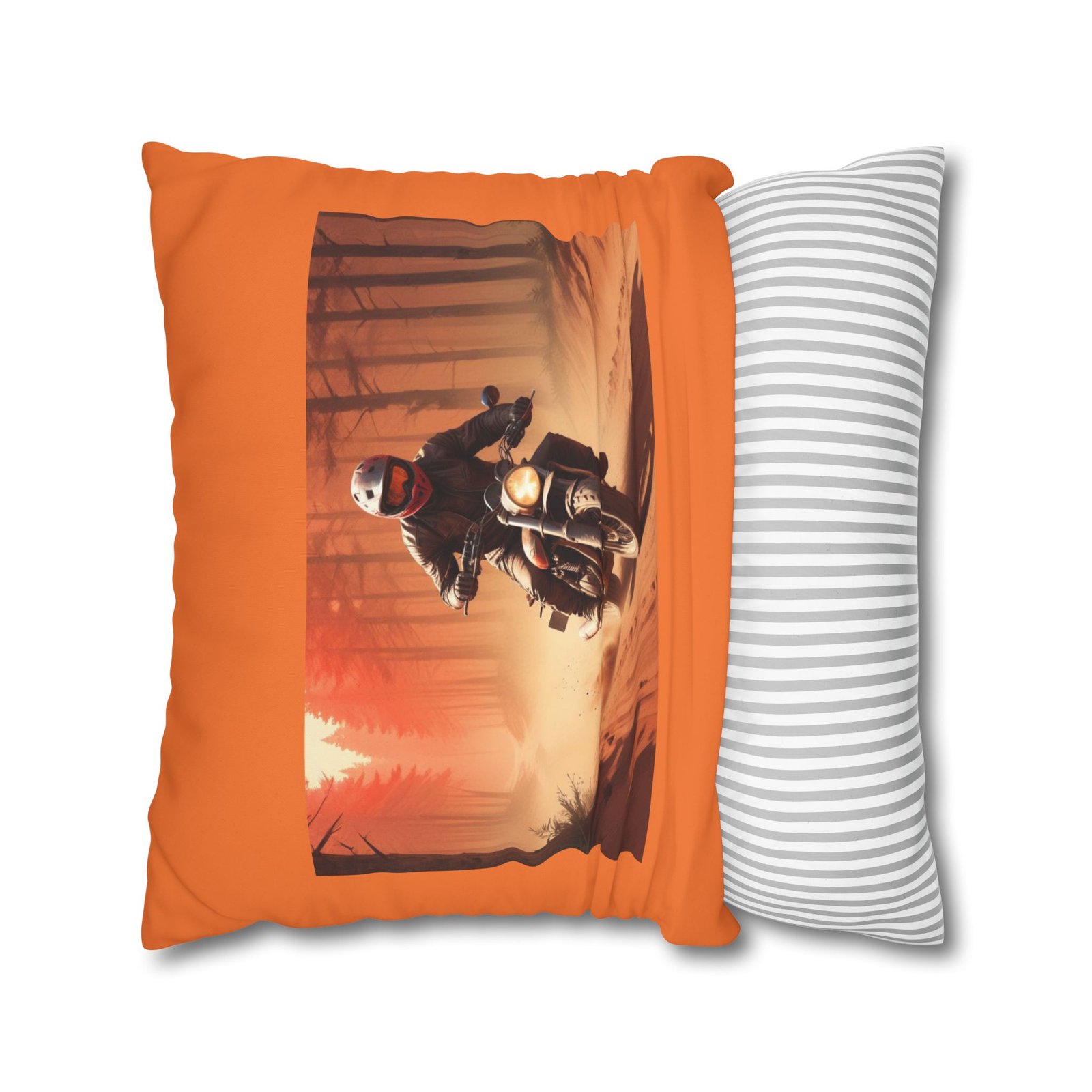 Scrambling Bikes Square Poly Canvas Pillowcase - Image 14