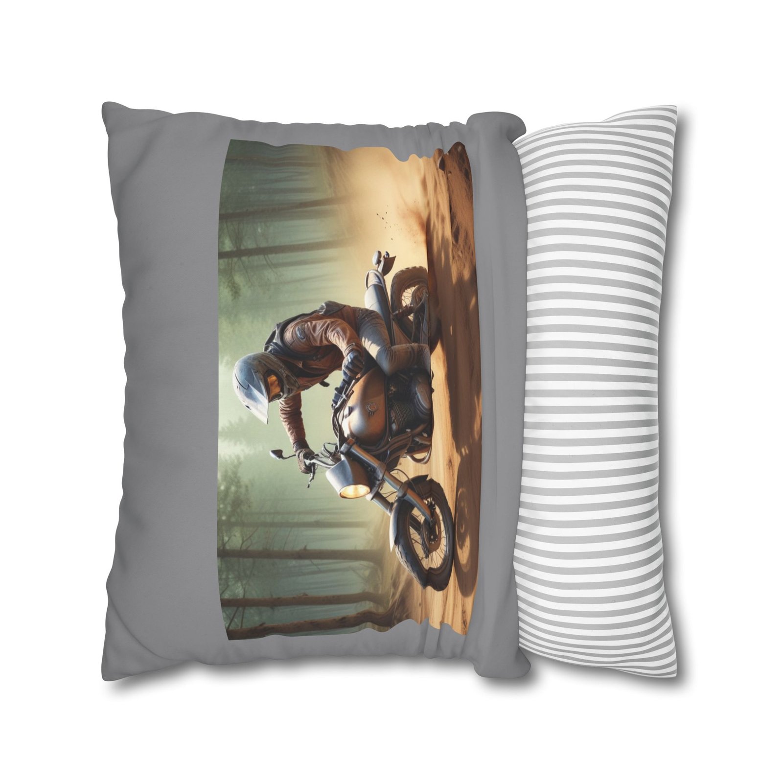 Scrambling Bikes Square Poly Canvas Pillowcase - Image 14