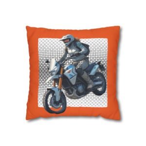 Scrambling Bikes Square Poly Canvas Pillowcase
