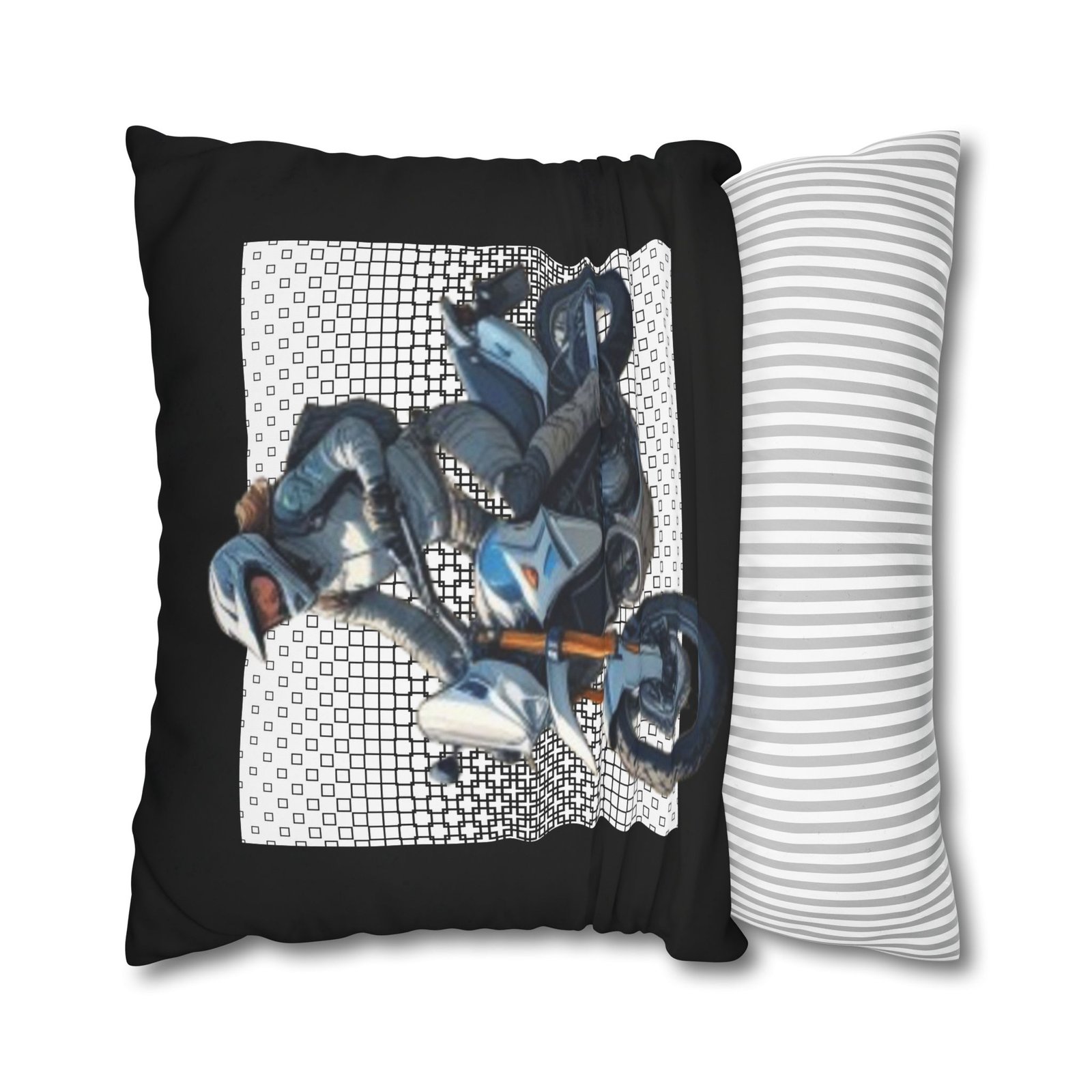 Scrambling Bikes Square Poly Canvas Pillowcase - Image 18