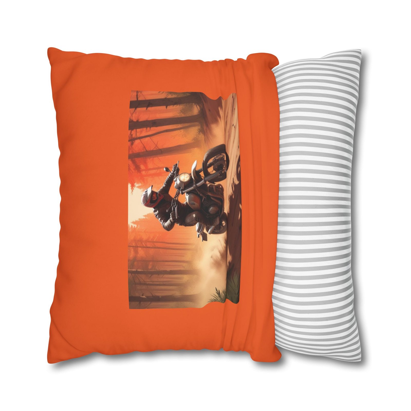 Scrambling Bikes Square Poly Canvas Pillowcase - Image 18
