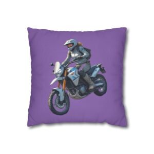 Scrambling Bikes Square Poly Canvas Pillowcase