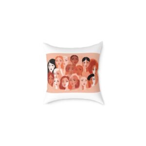 Unity Square Poly Canvas Pillow