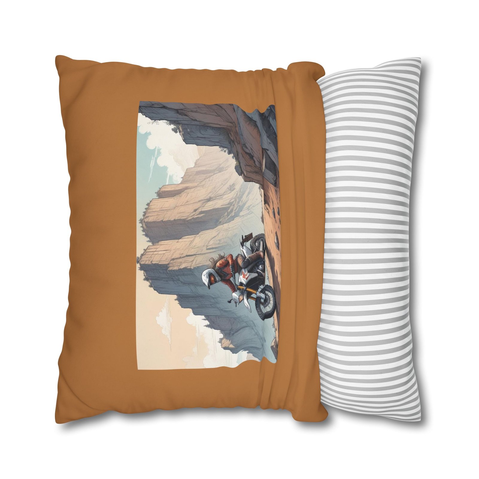 Scrambling Bikes Square Poly Canvas Pillowcase - Image 18