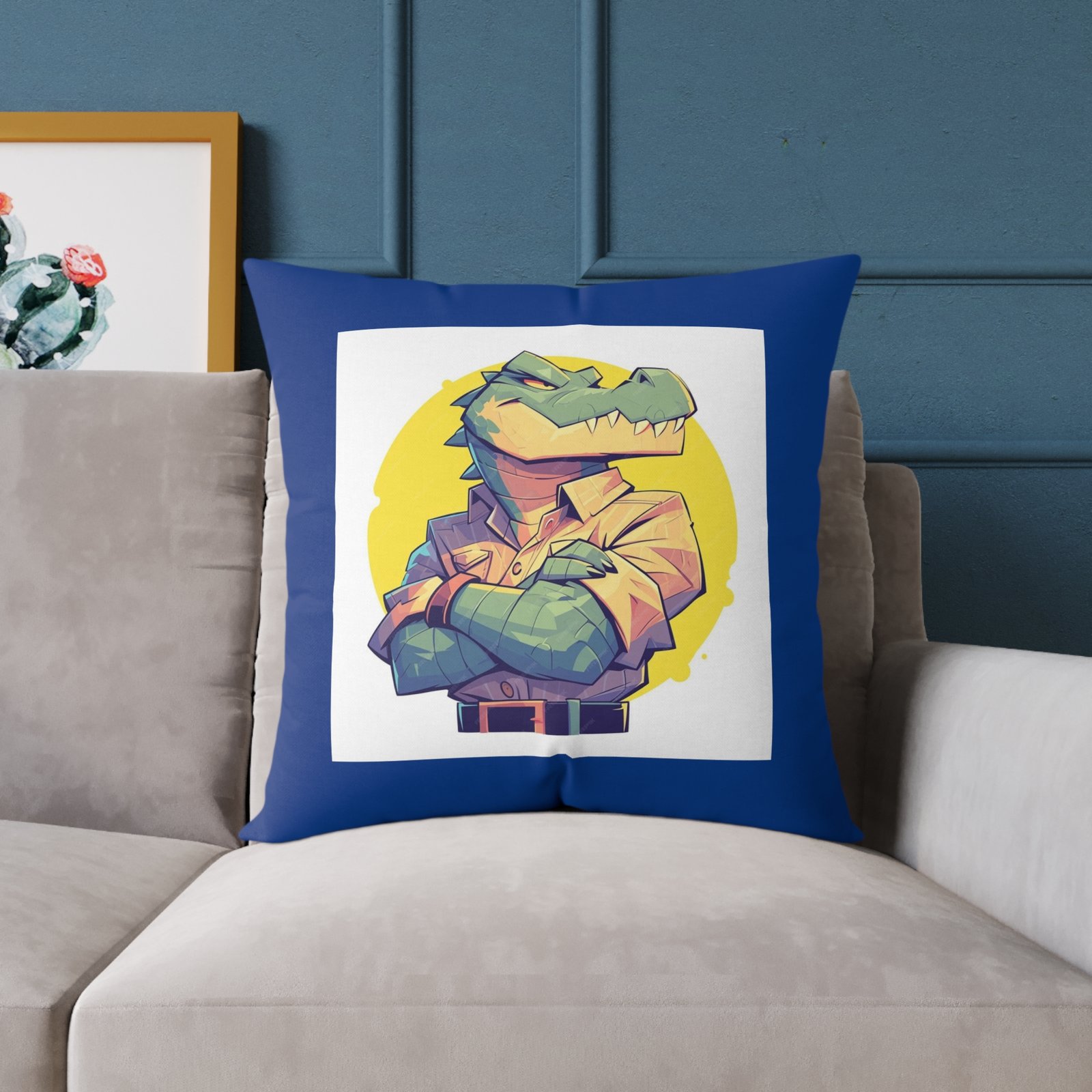 Dinassaur Square Poly Canvas Pillow - Image 15