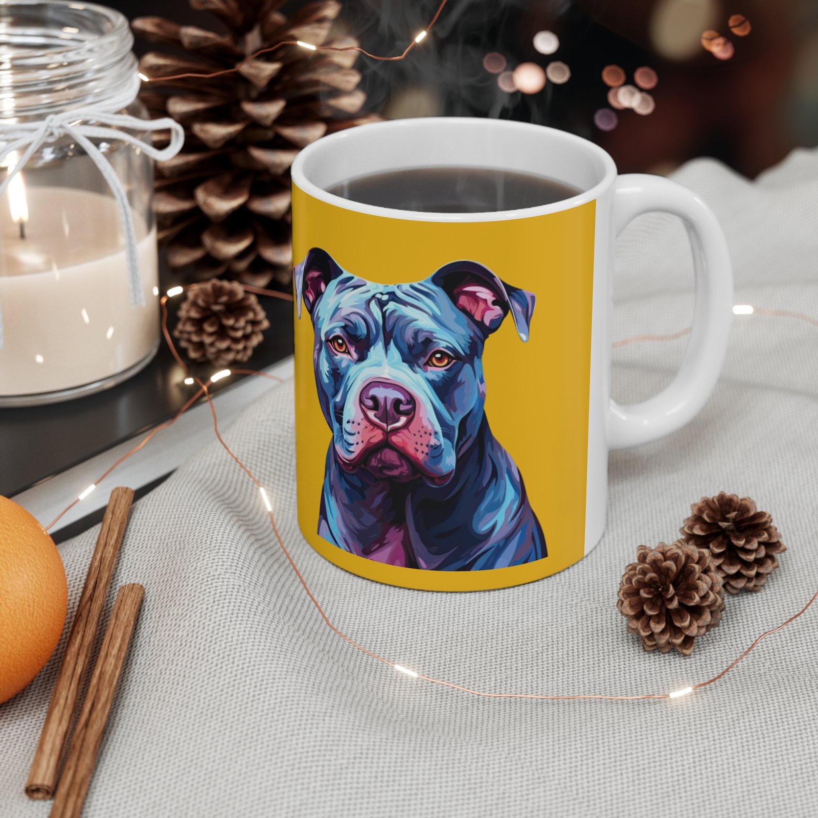 Bull Terrior Ceramic Coffee Cups, 11oz, 15oz - Image 4