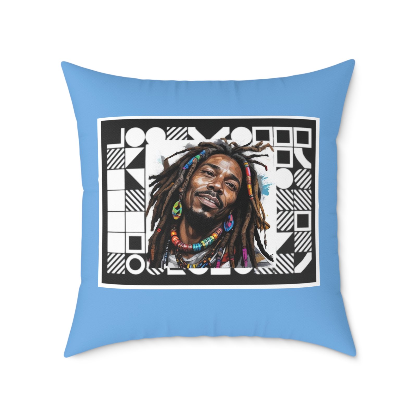 Rastafarian Square Poly Canvas Pillow - Image 17