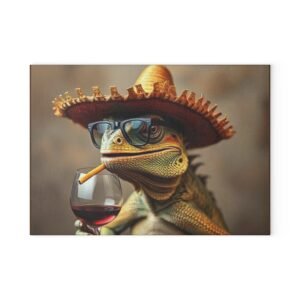 Iguana  Dragon Glass Cutting Board - Unique Kitchen Decor, Perfect Gift for Chefs, Home Cooks, and Housewarmings, Ideal for Birthdays or Holidays