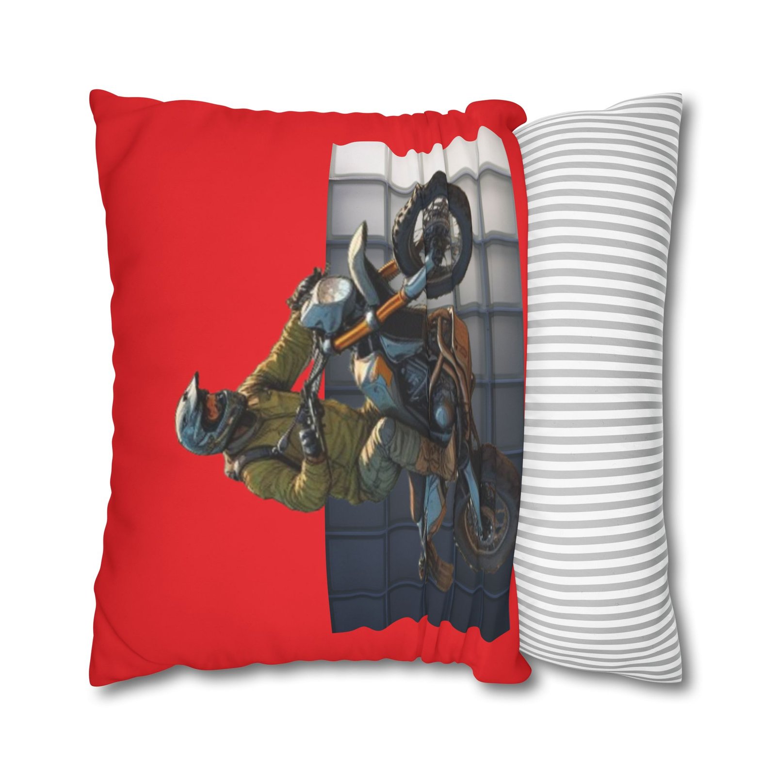 Scrambling Bikes Square Poly Canvas Pillowcase - Image 18