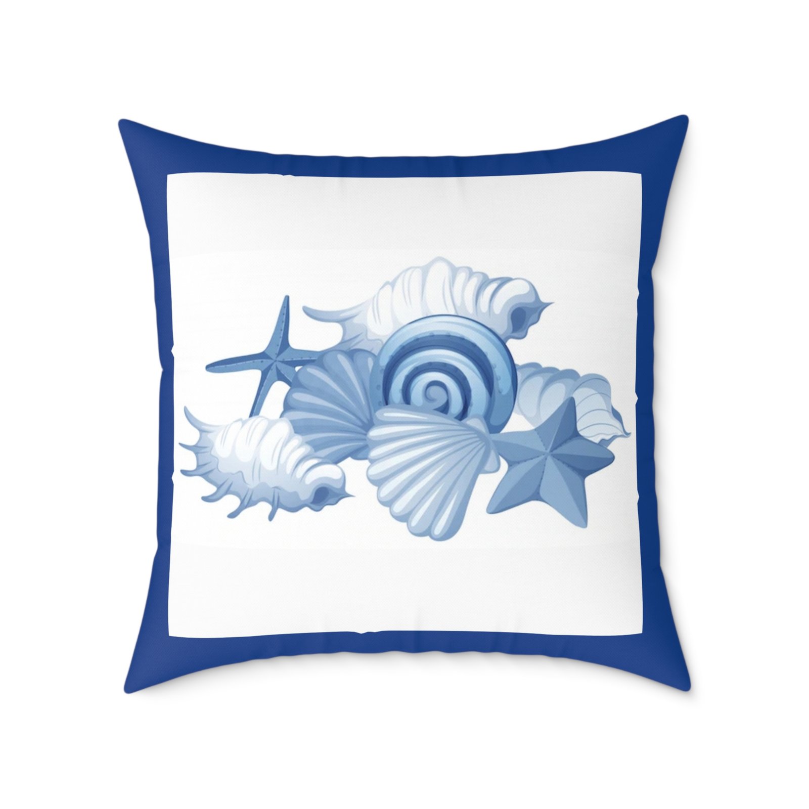 Sea shells Seaside Beach Square Poly Canvas Pillow 08 - Image 17