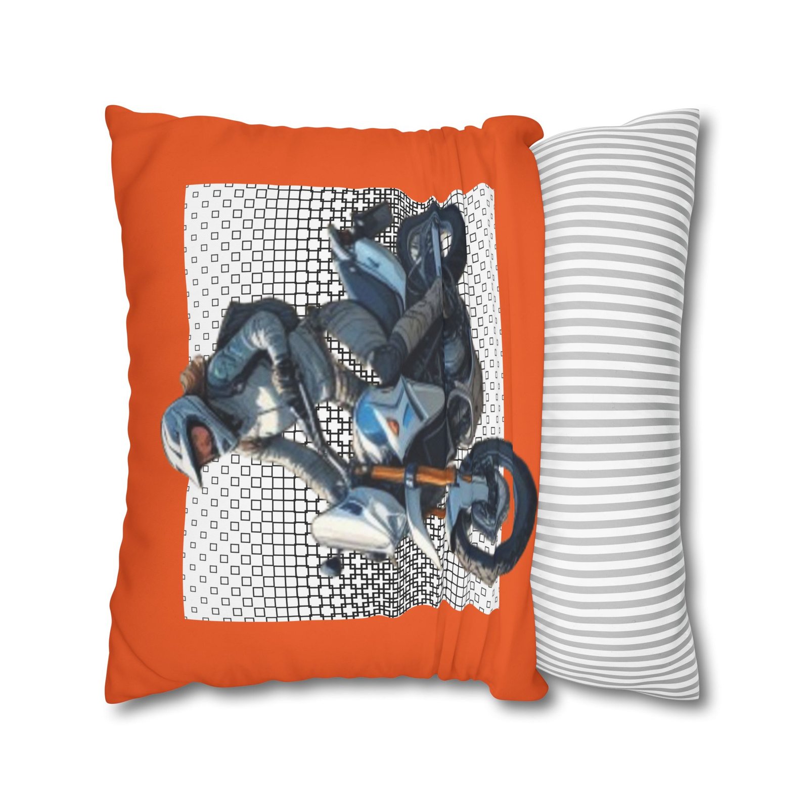 Scrambling Bikes Square Poly Canvas Pillowcase - Image 14