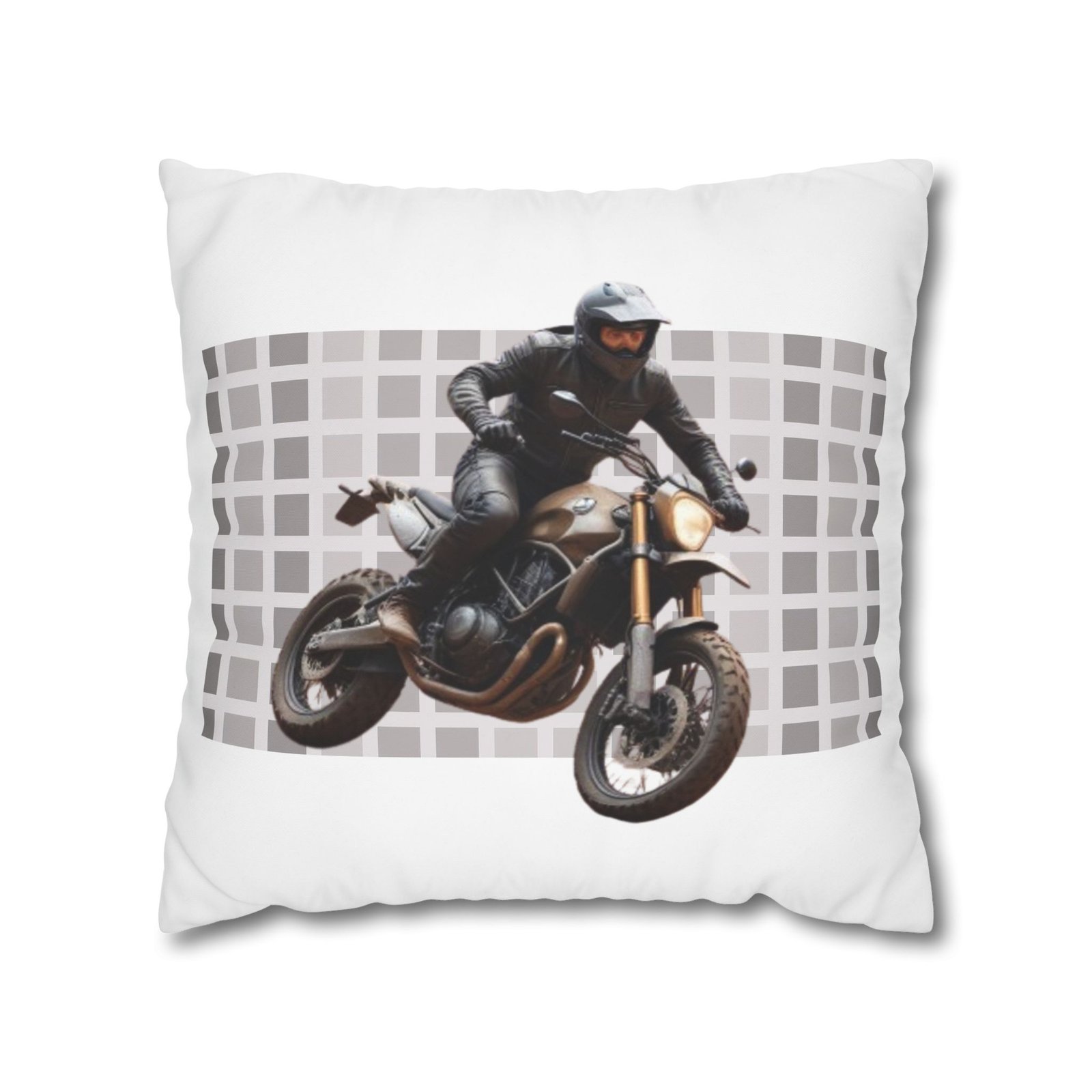 Scrambling Bikes Square Poly Canvas Pillowcase - Image 9