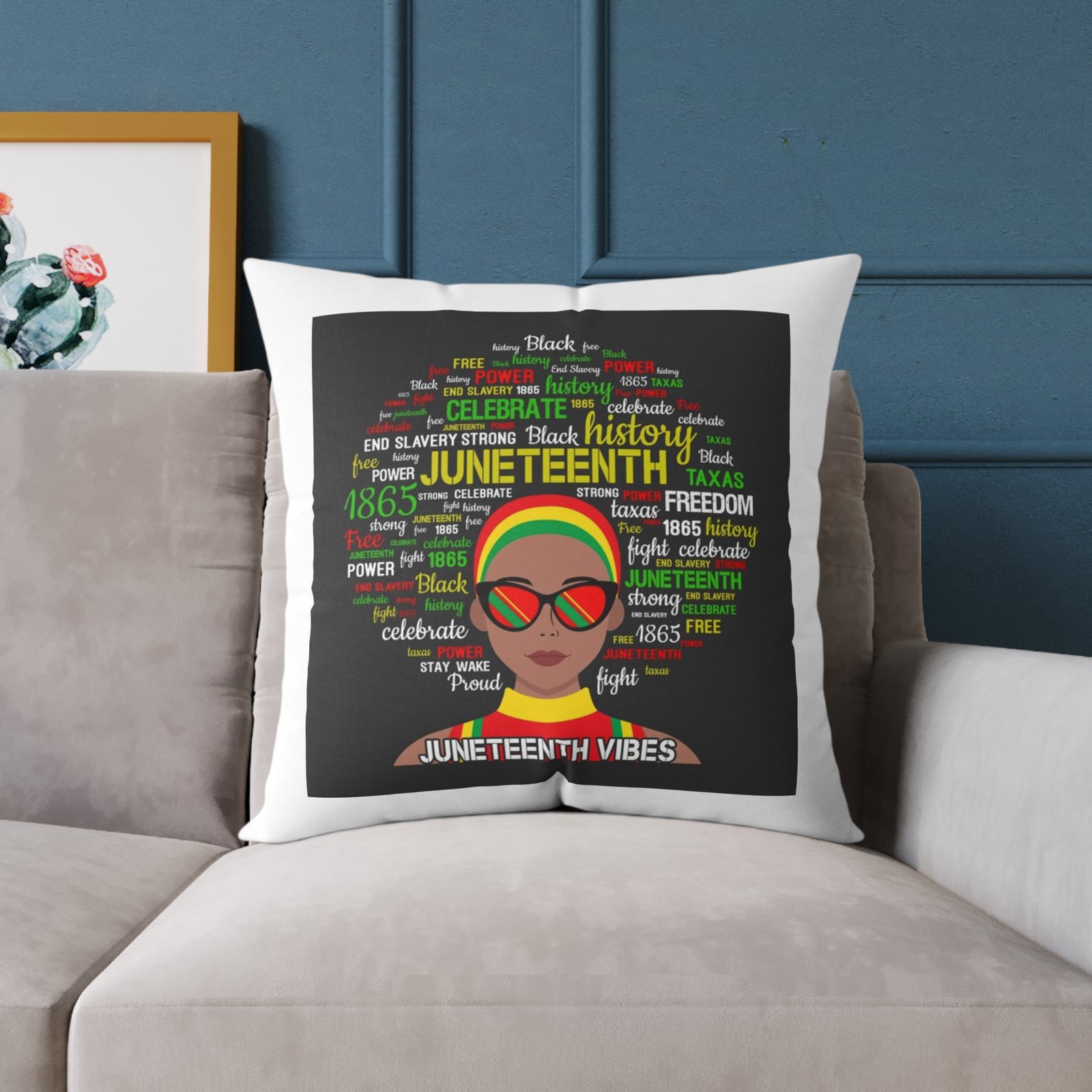 Jamaica Reggae Rasta Music Spliff Cannabis Square Poly Canvas Pillow 08 - Image 15