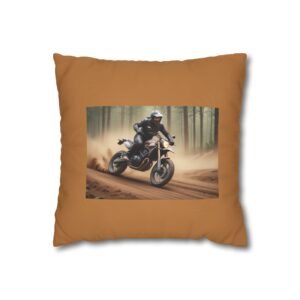 Scrambling Bikes Square Poly Canvas Pillowcase