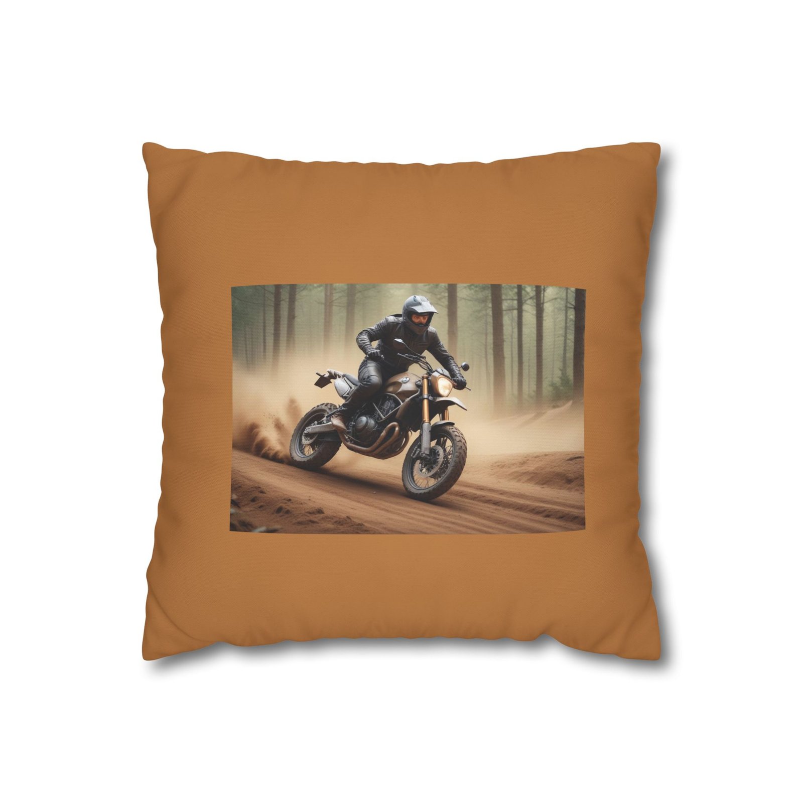 Scrambling Bikes Square Poly Canvas Pillowcase