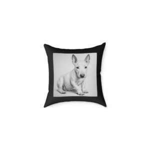 English Bull Terrier Square Poly Canvas Pillow
