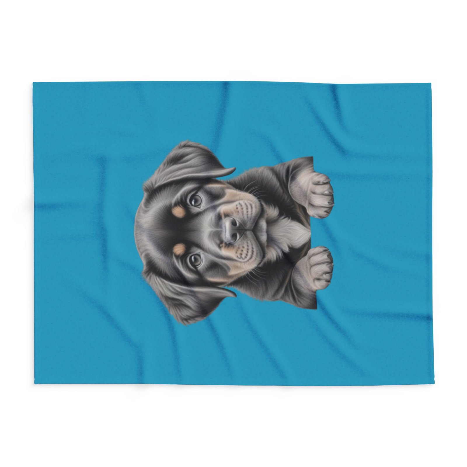 Rottweiller Puppy Arctic Fleece Blanket 08 - Image 10