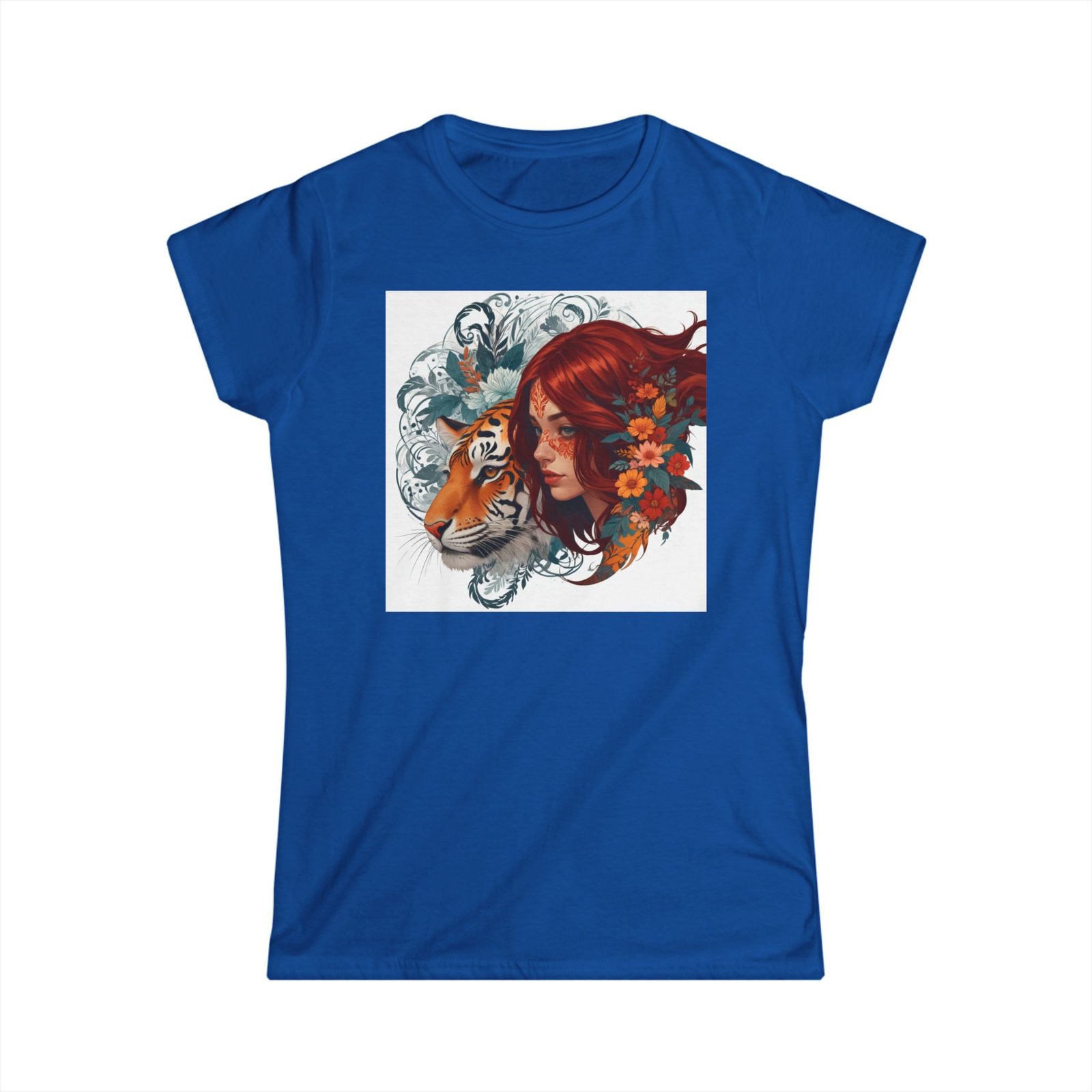 Tiger Lady Art Design Tattoo Soft style Tshirt - Image 19