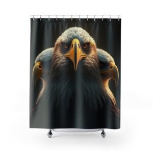 Eagles Shower Curtain, Unique Bathroom Decor, Reptile Lovers Gift, Fun Home Accessories, Quirky Bathroom Style
