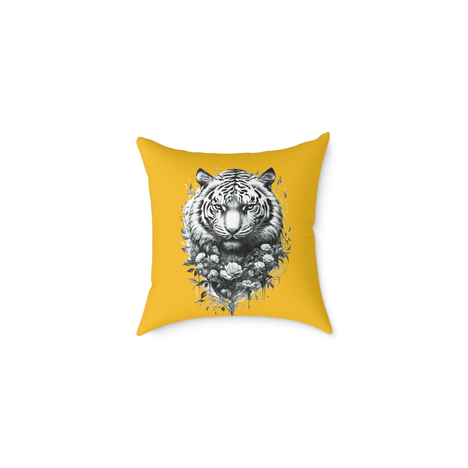 Tiger Square Poly Canvas Pillow