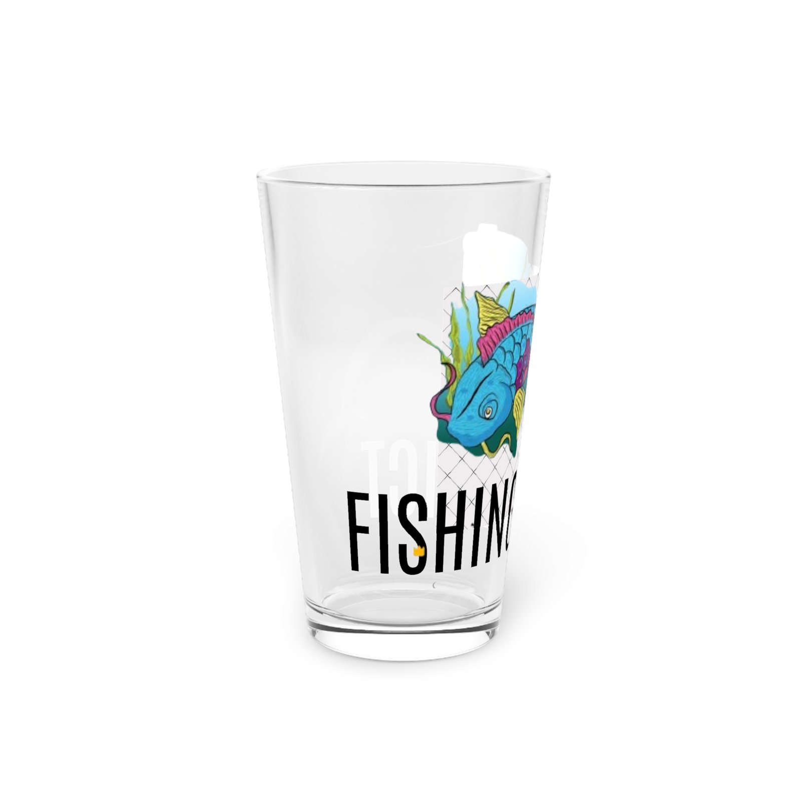 Fish Fishing Water Sports Glass Pint Glass, Unique Beer Glass, Funny Gift for Fisherman, Independence Day Drinkware, Perfect for Summer BBQs - Image 2