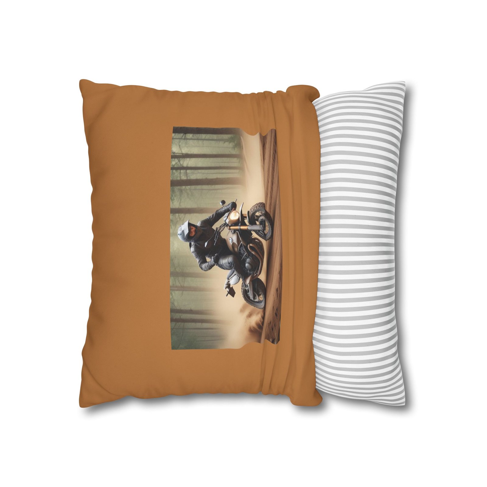 Scrambling Bikes Square Poly Canvas Pillowcase - Image 6